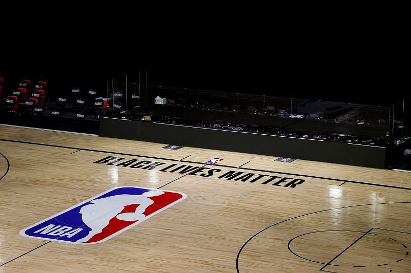 The empty AdventHealth Arena after Milwaukee Bucks boycotted their game