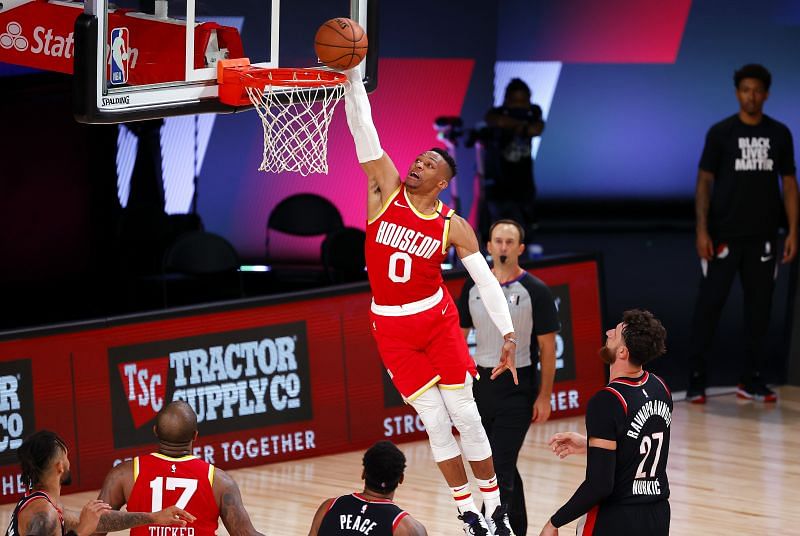Russell Westbrook in action for the Houston Rockets