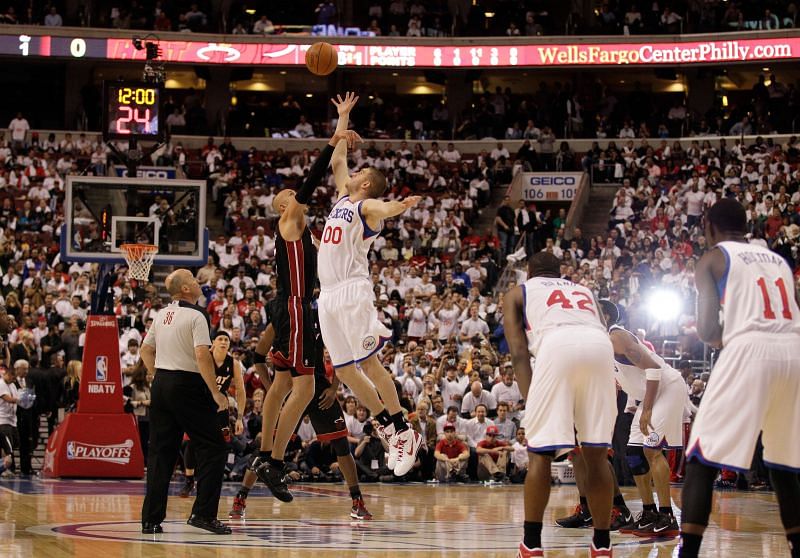 Miami Heat v Philadelphia 76ers - Game Three in the NBA playoffs