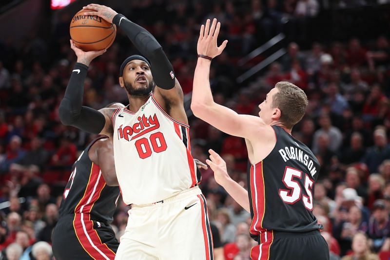 Carmelo Anthony in action for the Portland Trail Blazers