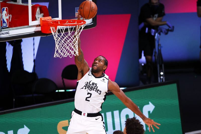 Reigning NBA Finals MVP Kawhi Leonard in action for the LA Clippers
