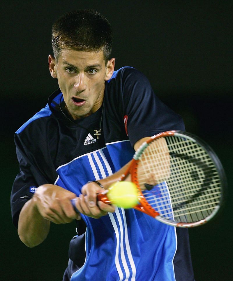 A 17-year-old Novak Djokovic at the 2005 Australian Open