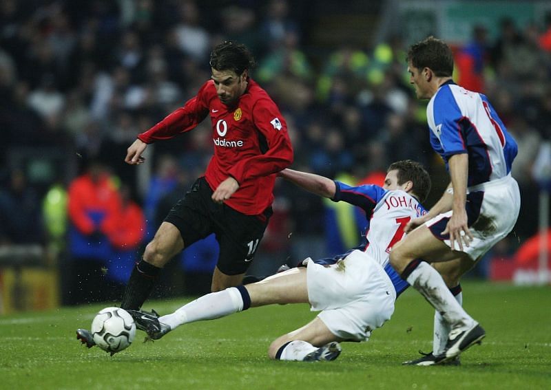 Ruud Van Nistelrooy in action for Manchester United