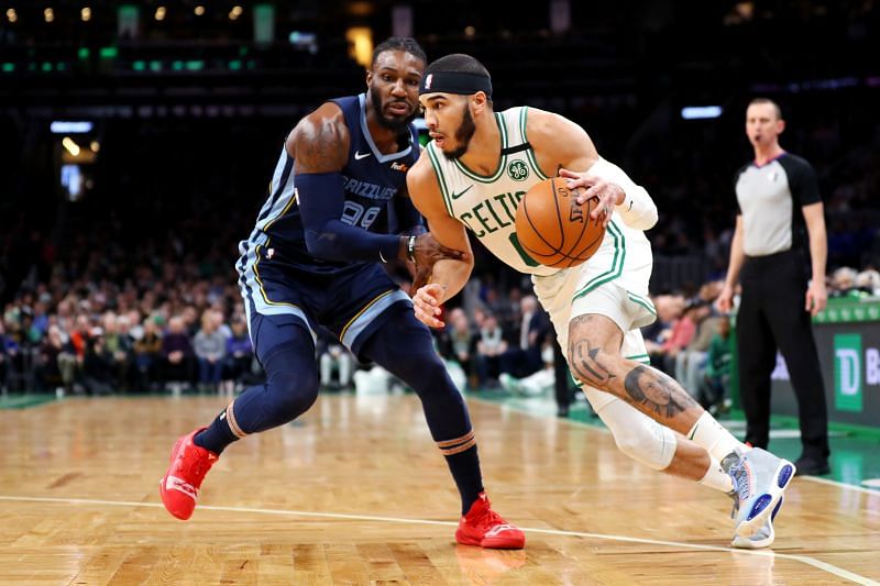 NBA All-Star Jayson Tatum in action for the Boston Celtics