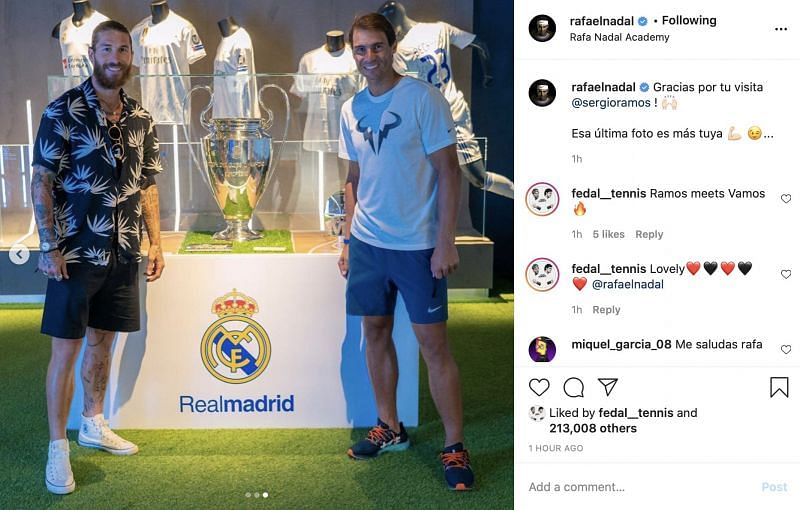 Segio Ramos with Rafael Nadal