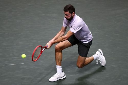 Gilles Simon in action at the 2020 Rotterdam Open