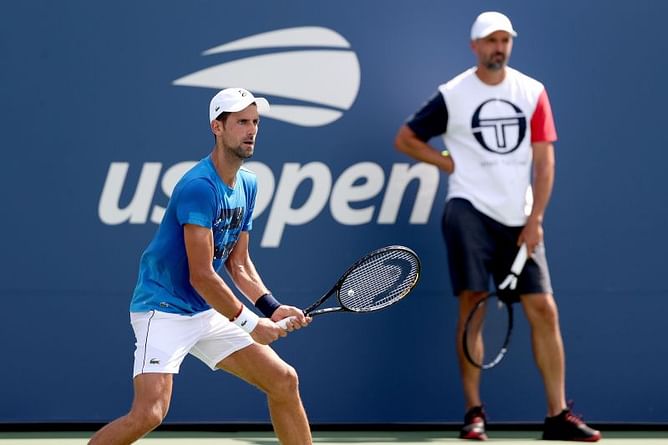 Novak Djokovic spotted training in desolate Arthur Ashe stadium
