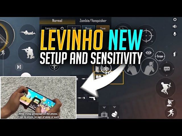 Levinho&#039;s control setup and sensitivity settings(Image credits: Sycogod YT)