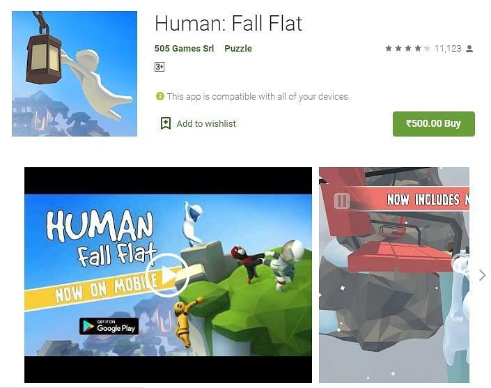 Human: Fall Flat on Google Play Store