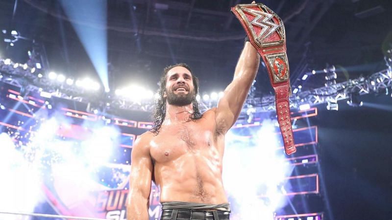 Seth Rollins after winning the Universal Championship at SummerSlam 2019