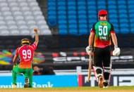 Chris Lynn(R) was dismissed early in the Patriots innings