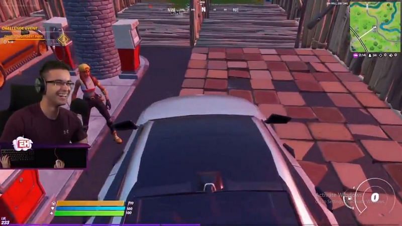 NickEh30 experienced a manned gas station service in Fortnite (Image Credit: NickEh30/Twitter)