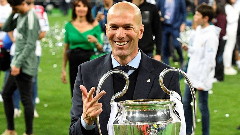Zinedine Zidane is only one of the two managers to have lifted the UEFA Champions League trophy thrice.