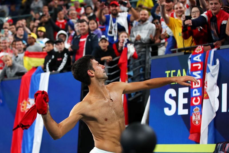 Novak Djokovic at the 2020 ATP Cup