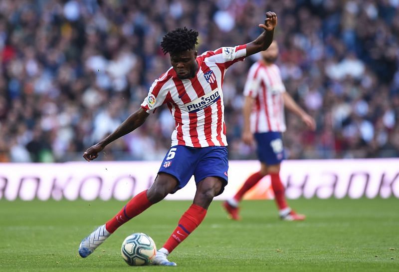 Thomas Partey in action for Atletico Madrid