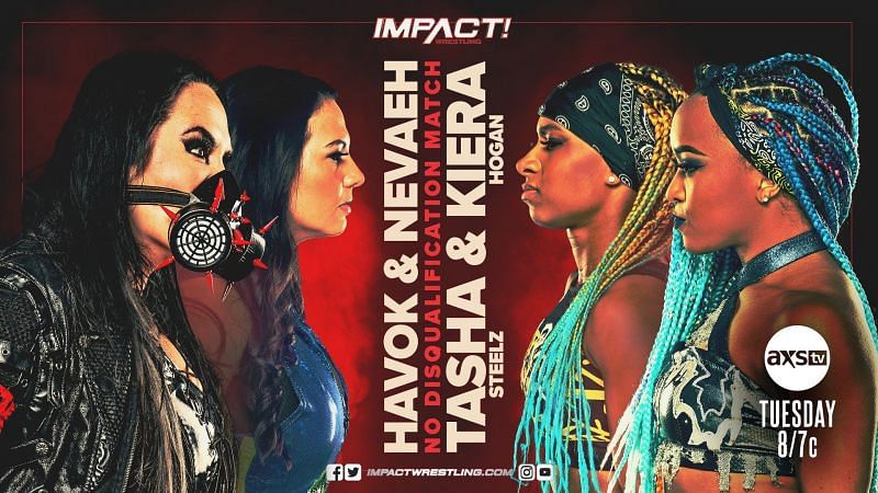 Nevaeh and Havok will take on Tasha Steelz and Kiera Hogan tonight!