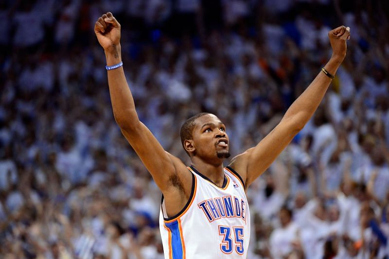 Kevin Durant in Oklahoma City Thunder uniform