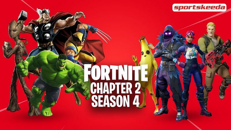 Fortnite Chapter 2 Season 4 Battle Pass skins, including Thor