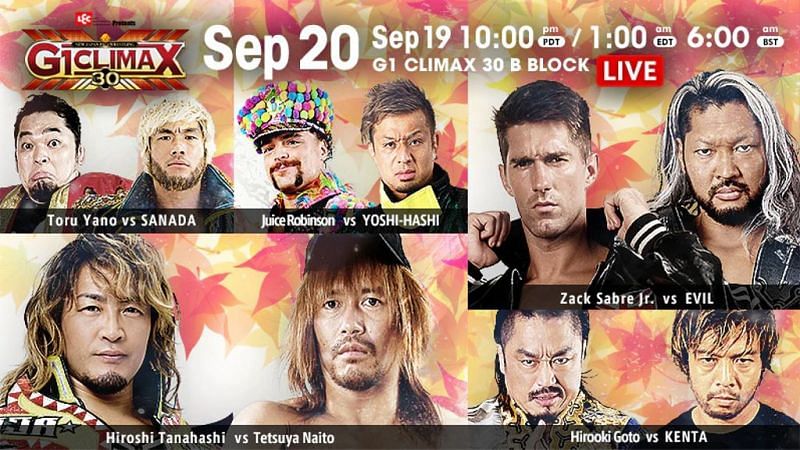 G1 Climax 30 Night 2 features more good to great matches from the B Block.