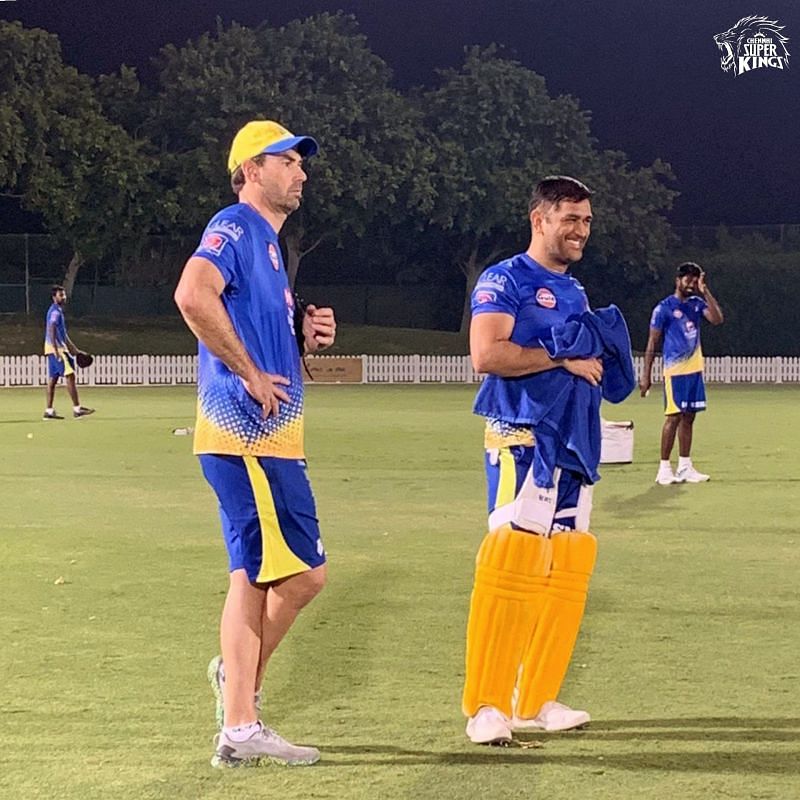 CSK underwent a five-day camp in Chennai before flying out to Dubai. Image Credits: CSK (Twitter)