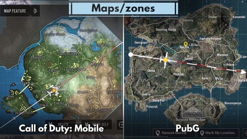 Maps in both the titles (Image Credits: PhoneArena)