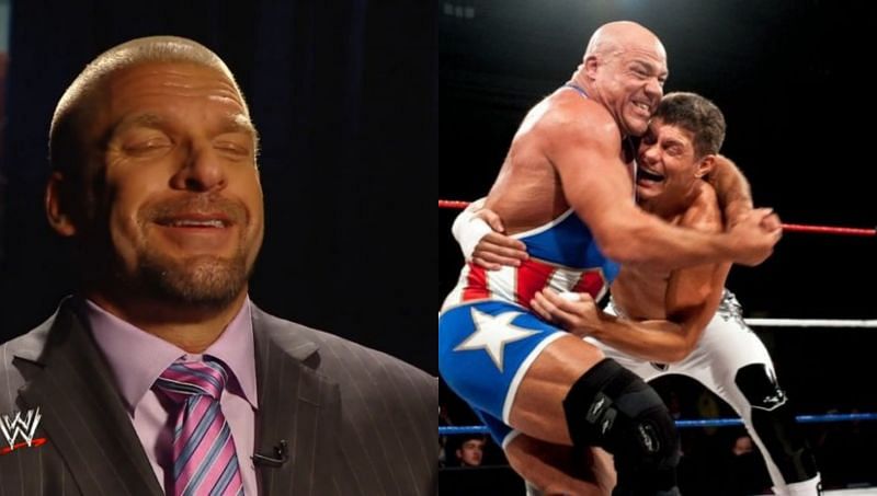 Triple H; Kurt Angle wrestling Cody Rhodes