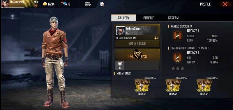 PUBG Mobile: Scout's new Free Fire ID revealed