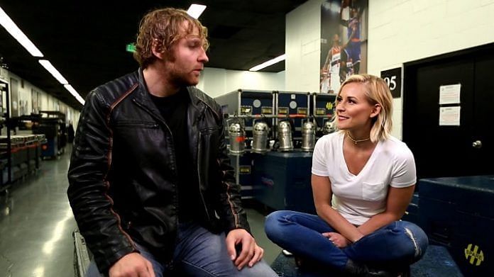 Jon Moxley and Renee Young