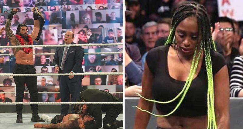 Naomi reacts to the main event