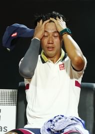 Kei Nishikori at the Internazionali BNL D'Italia 2020.