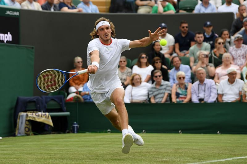 Stefanos Tsitsipas and Dusan Lajovic met on tour for the first time at Wimbledon 2017
