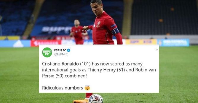 10 amazing facts after Cristiano Ronaldo's record-breaking night for Portugal