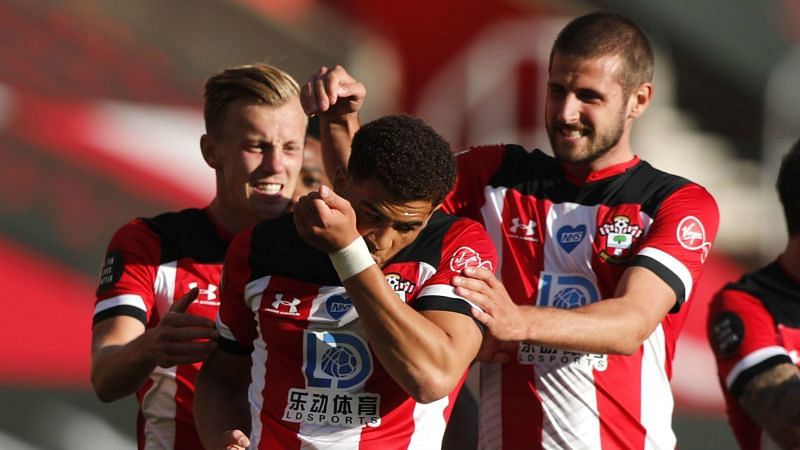 Che Adams(C) scored a stunner from more than 40-yards out to break his Southampton duck.