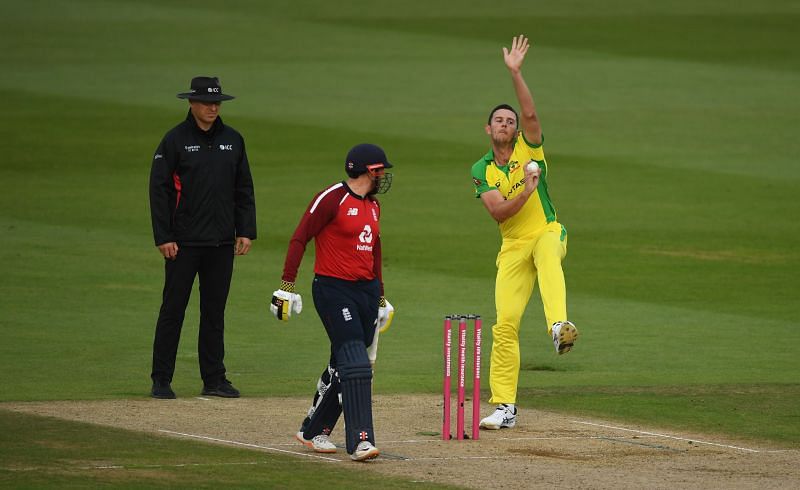 England v Australia - Josh Hazlewood in action