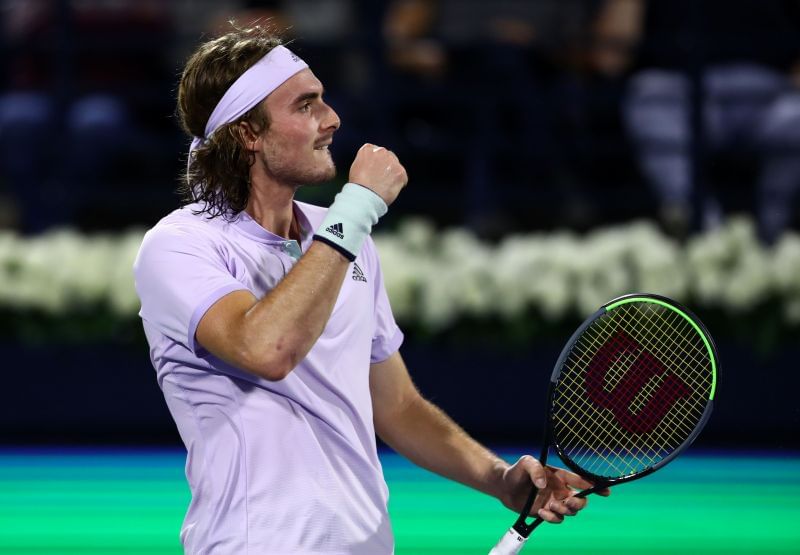 Stefanos Tsitsipas at the Dubai Open 2020