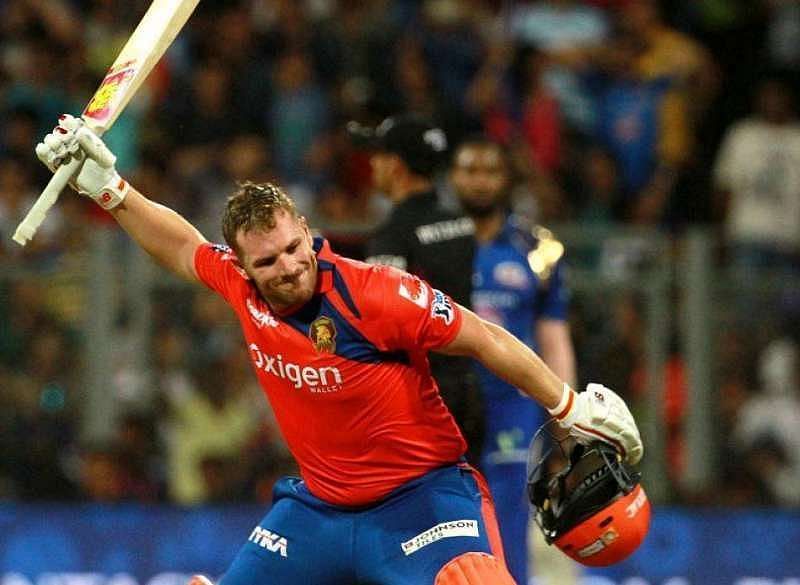 Aaron Finch celebrates a win. (Pic: BCCI/IPLT20)