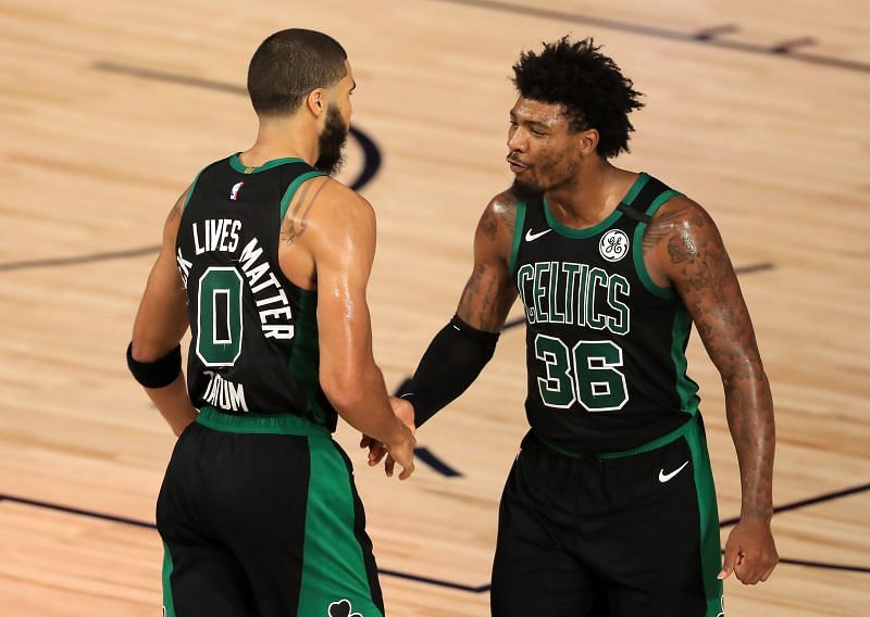 Marcus Smart took over from Jayson Tatum in the fourth