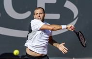 Dan Evans at the 2020 Hamburg Open.