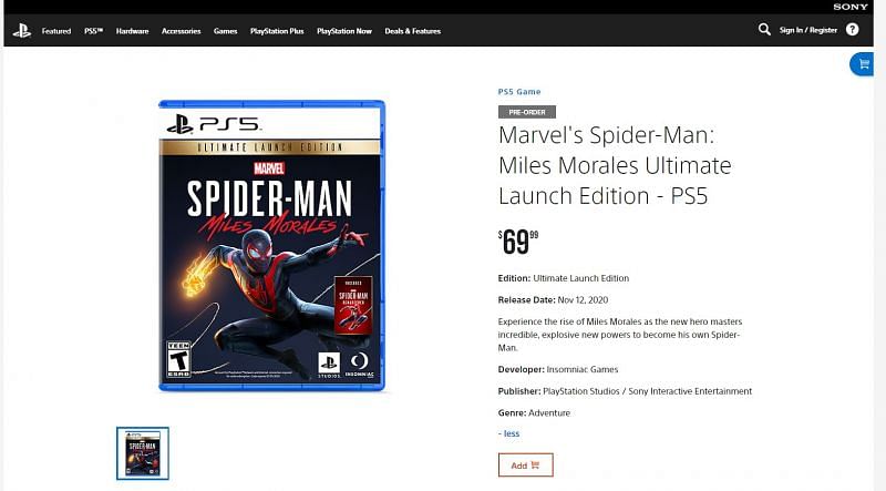 PS5 file sizes revealed for Spider-Man: Miles Morales and Demon's