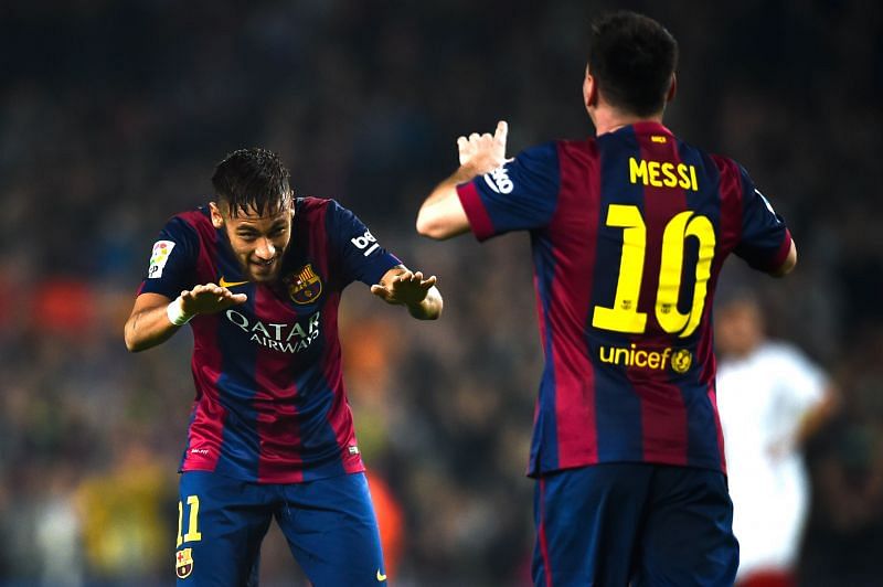 Neymar and Messi spearheaded Barcelona to a treble
