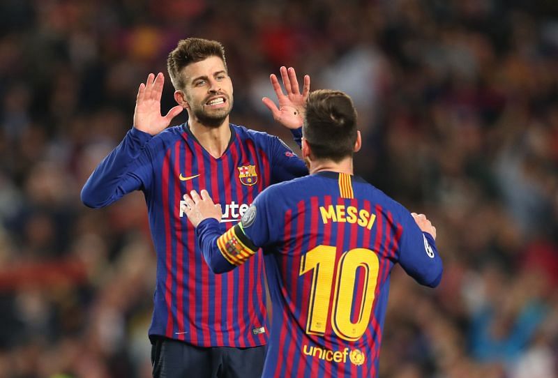 Gerard Pique has played the third-highest number of matches with Messi