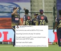 IPL 2020: Twitter explodes as Pat Cummins puts up disastrous show with the ball for KKR vs MI
