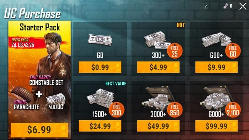 PUBG Mobile UC cash (Image credits: Gamepur)