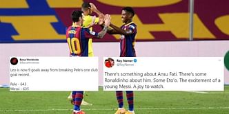 Twitter explodes as Barcelona thrash Villarreal 4-0 to record stunning victory