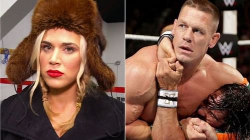 Lana and John Cena