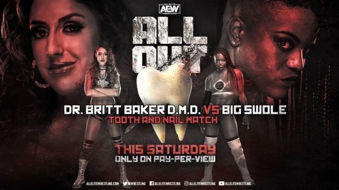 Britt Baker vs Big Swole moved to AEW All Out main card