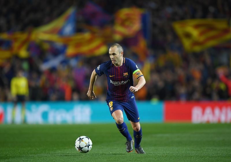 Andres Iniesta in action for Barcelona
