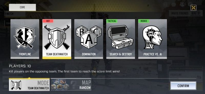 Some of the game modes in COD Mobile (Image credits: IGN)