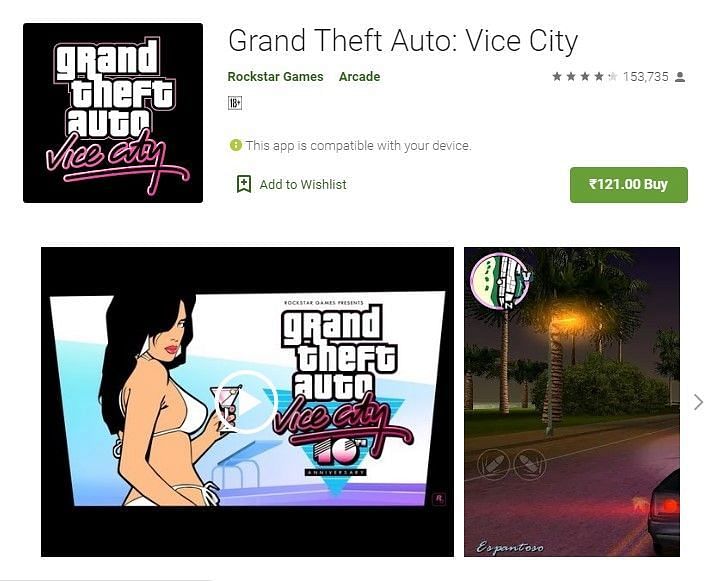 GTA Vice City on Google Play Store