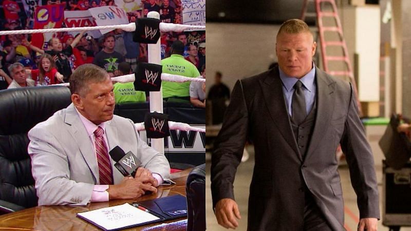 Vince McMahon and Brock Lesnar.